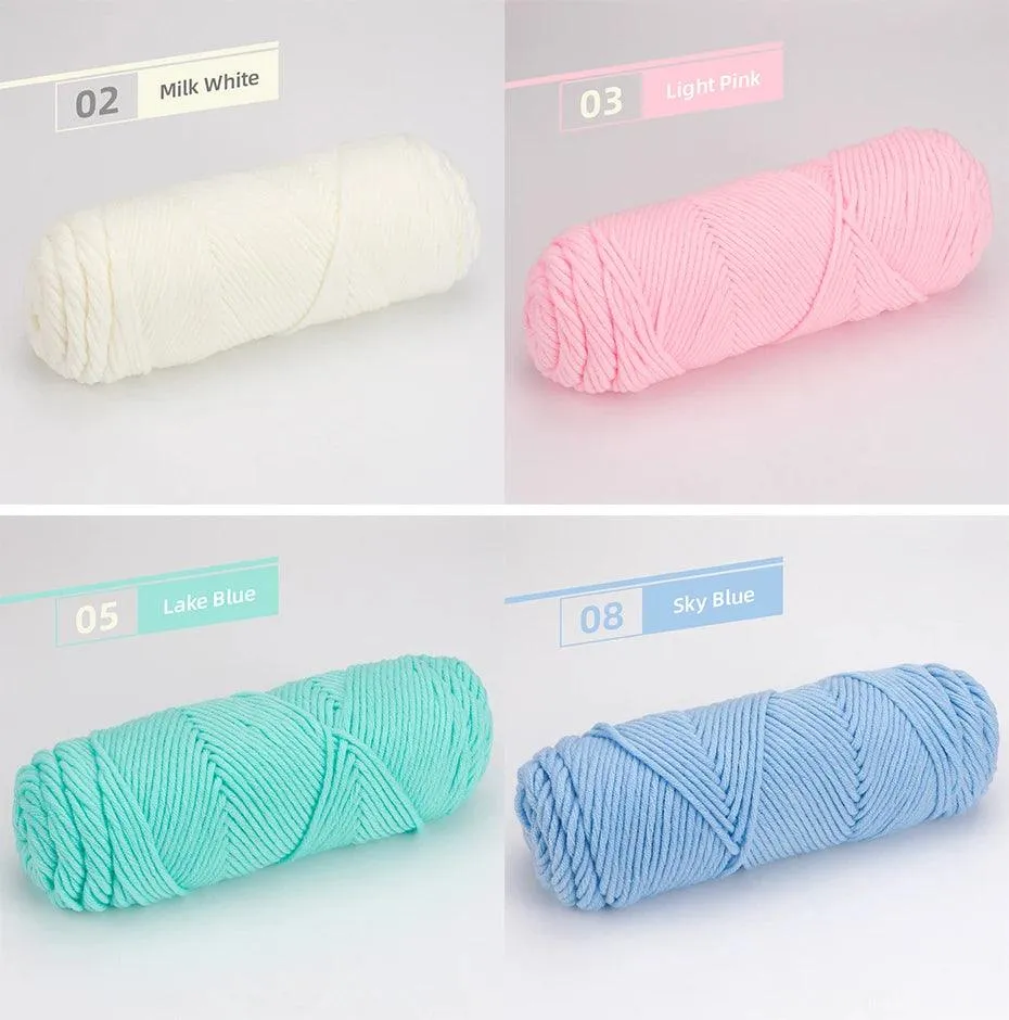 5 Pcs Cotton Select Yarn 17.63oz/500g, Light Worsted Thick Yarn For Knitting Baby Wool Crochet Scarfcoat Sweater Weave Thread