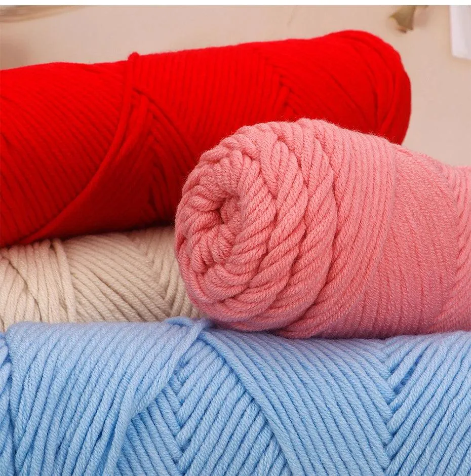 5 Pcs Cotton Select Yarn 17.63oz/500g, Light Worsted Thick Yarn For Knitting Baby Wool Crochet Scarfcoat Sweater Weave Thread