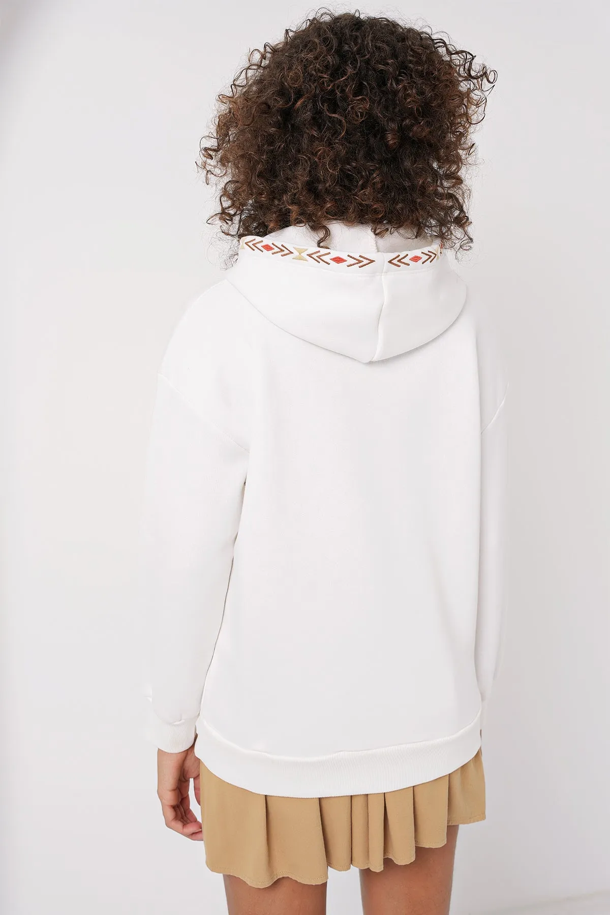 55443 nakişli oversize sweatshirt