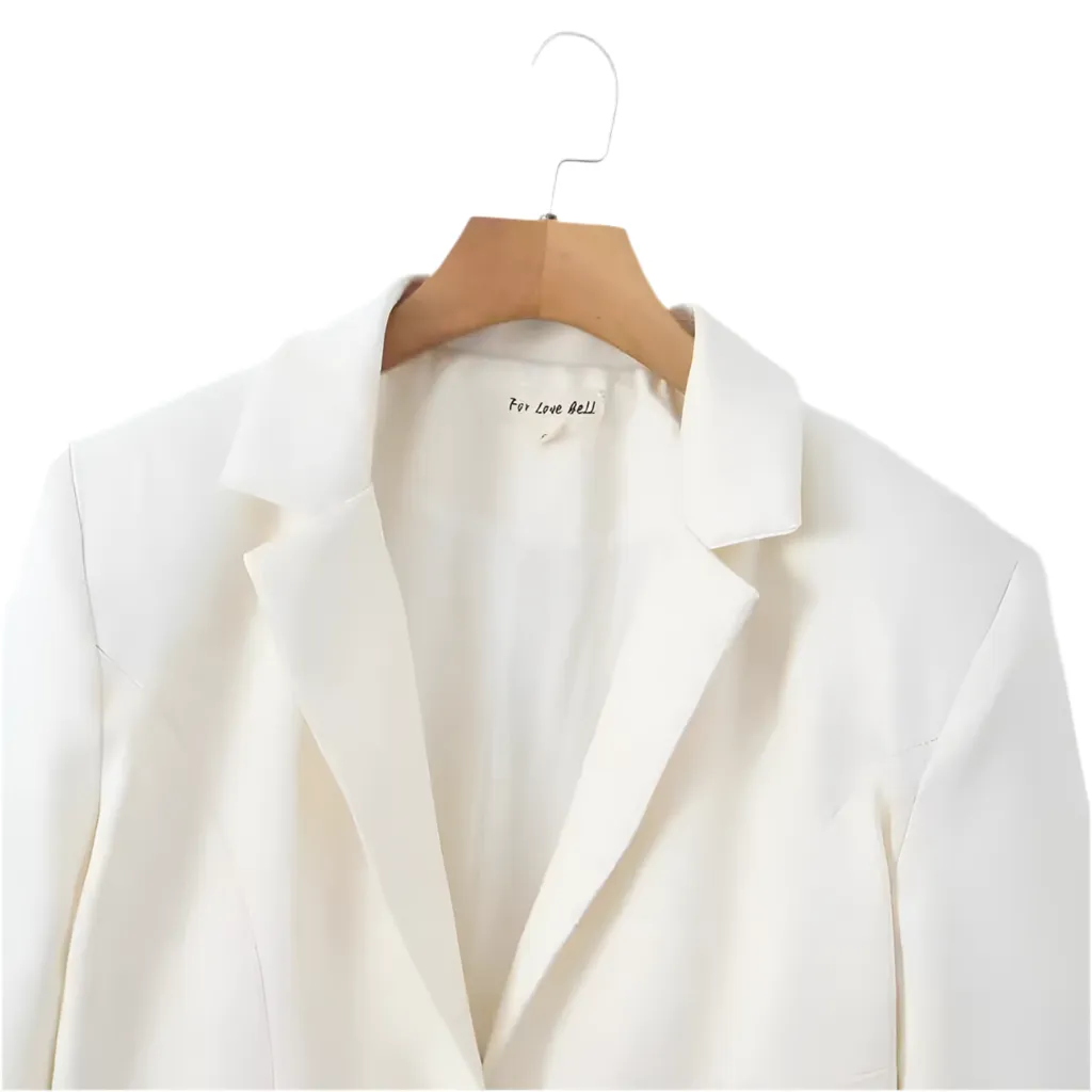 American Style Classic Blazer in Pure White Color Suit Jacket Size S, M, L