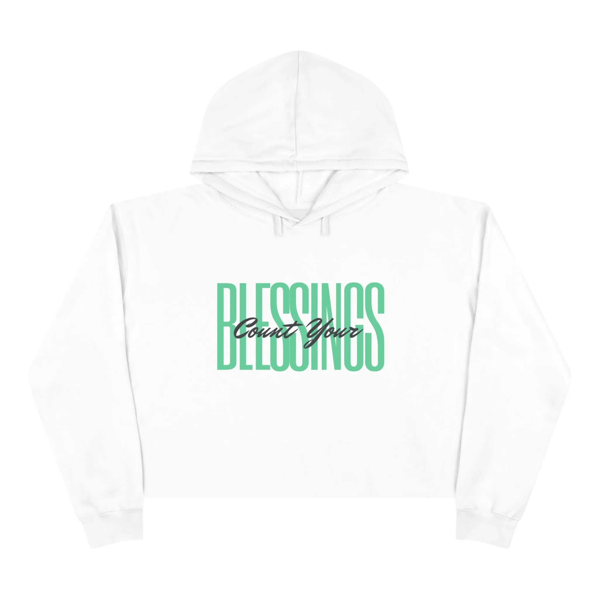 Blessings Crop Hoodie (white)