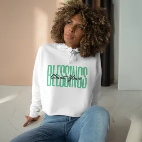 Blessings Crop Hoodie (white)