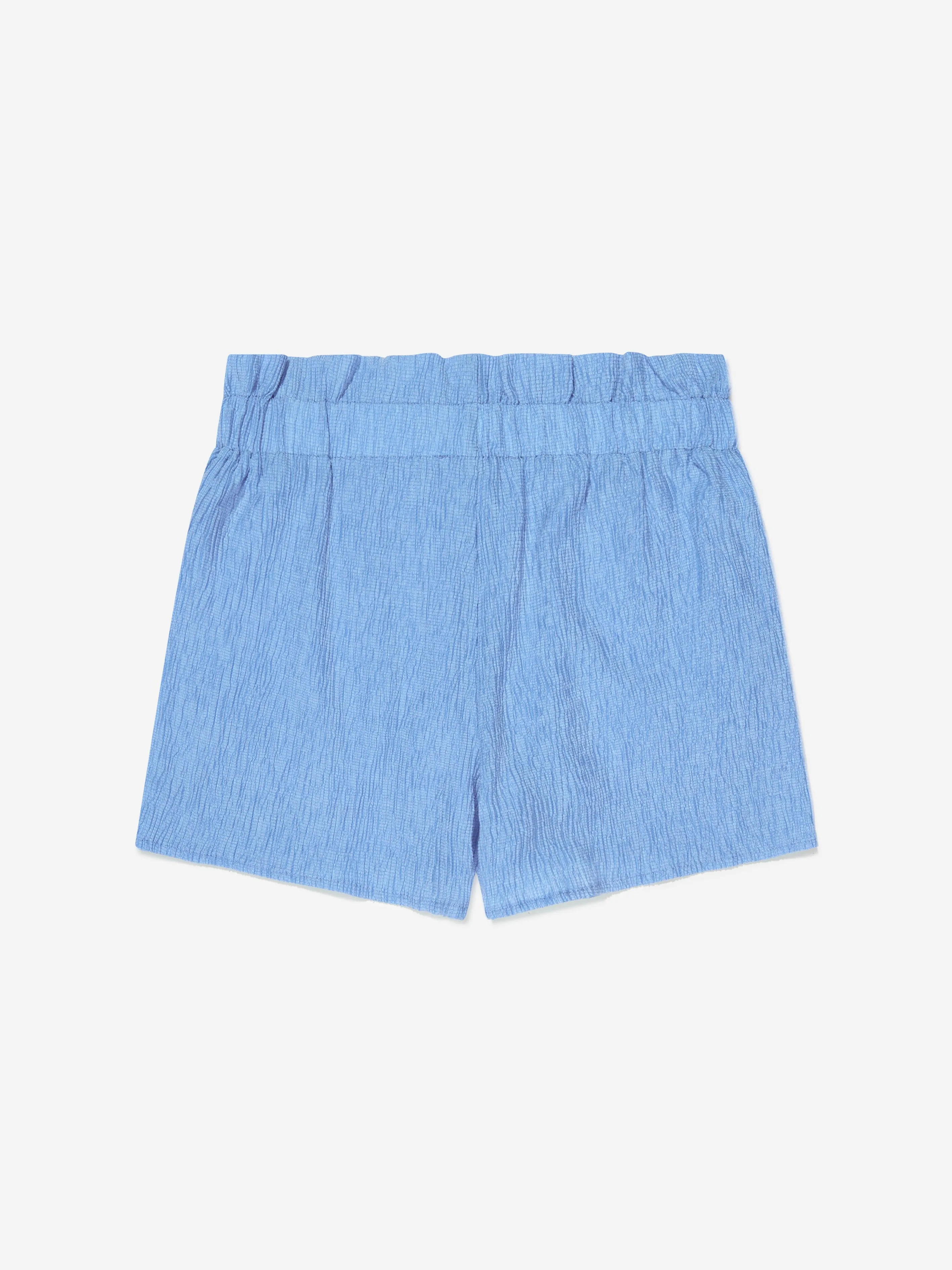 Calvin Klein Girls Crinkle Shorts in Blue