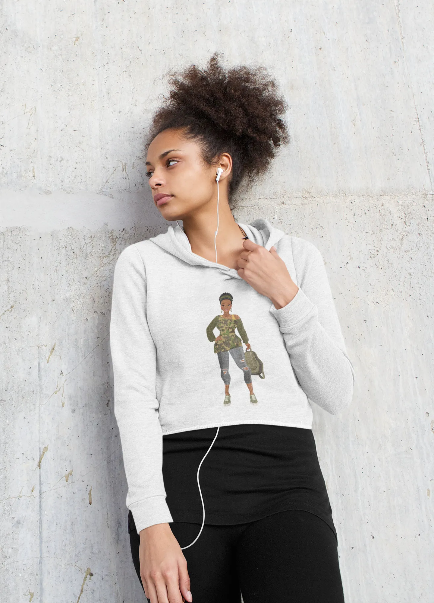 Camo | Crop Hoodie