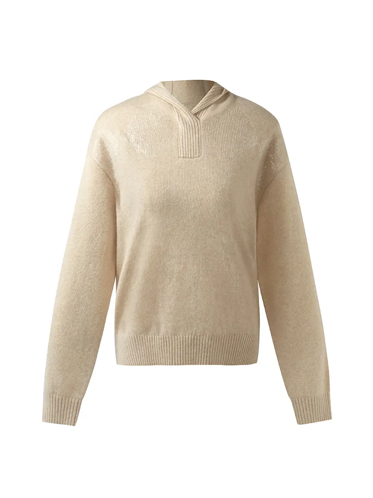 Cashmere Women Knit Hoodie