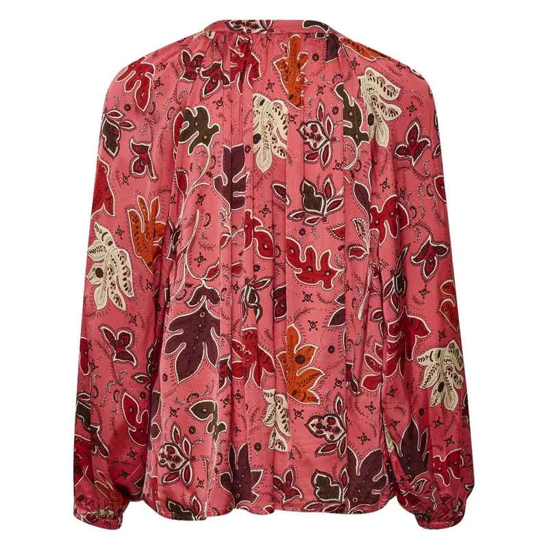 Cesilla Shirt in Calypso Coral Botanical Print