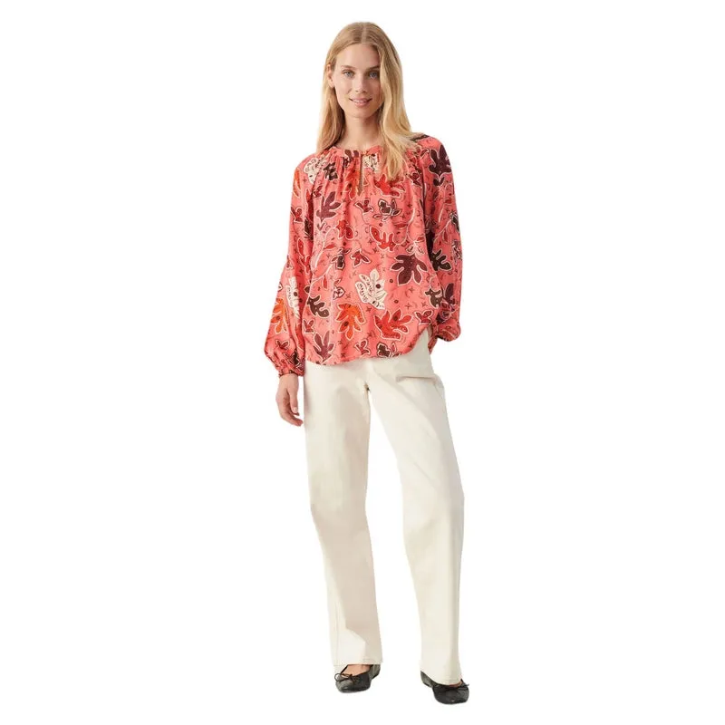 Cesilla Shirt in Calypso Coral Botanical Print