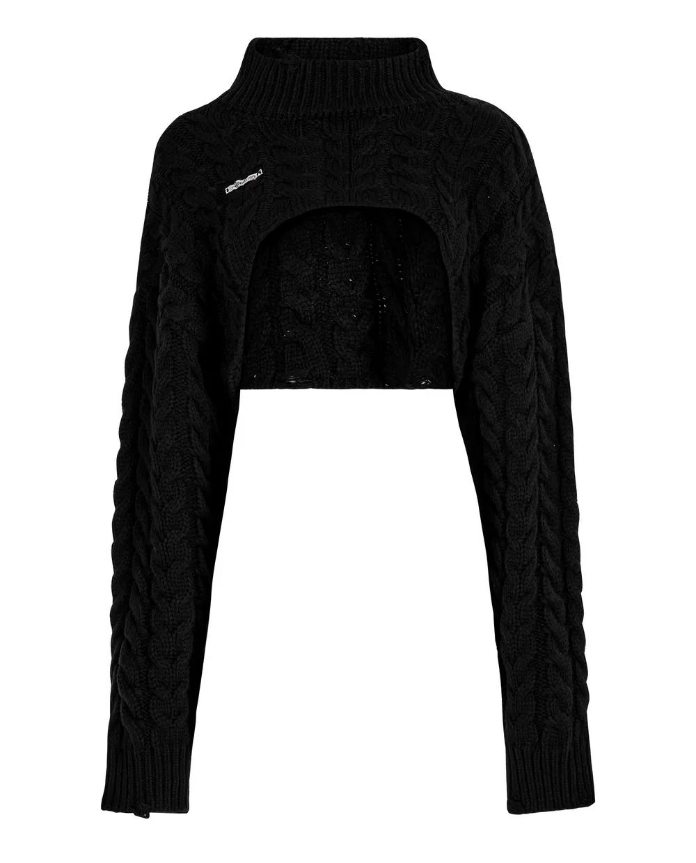 Chic Cropped Knit Turtleneck Sweater for Women