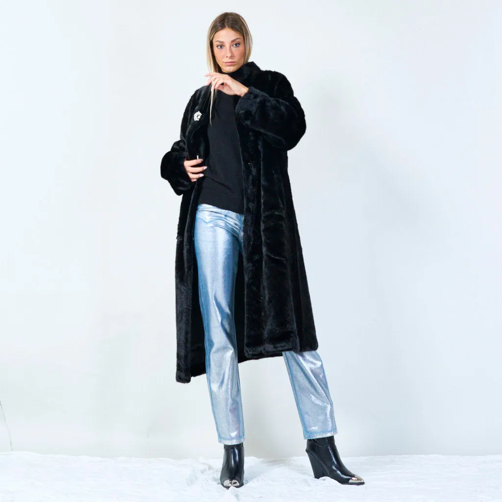 Cozy oversized coat with soft texture wholesale