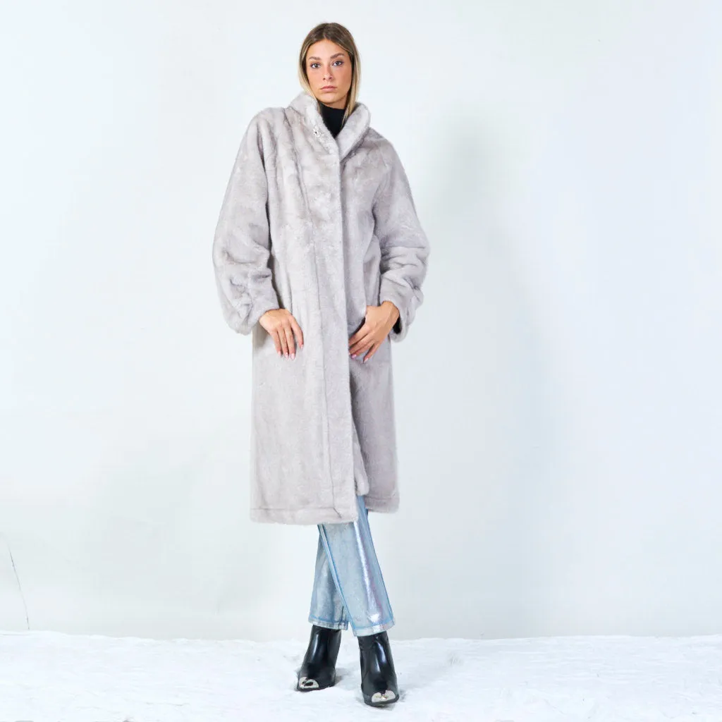 Cozy oversized coat with soft texture wholesale