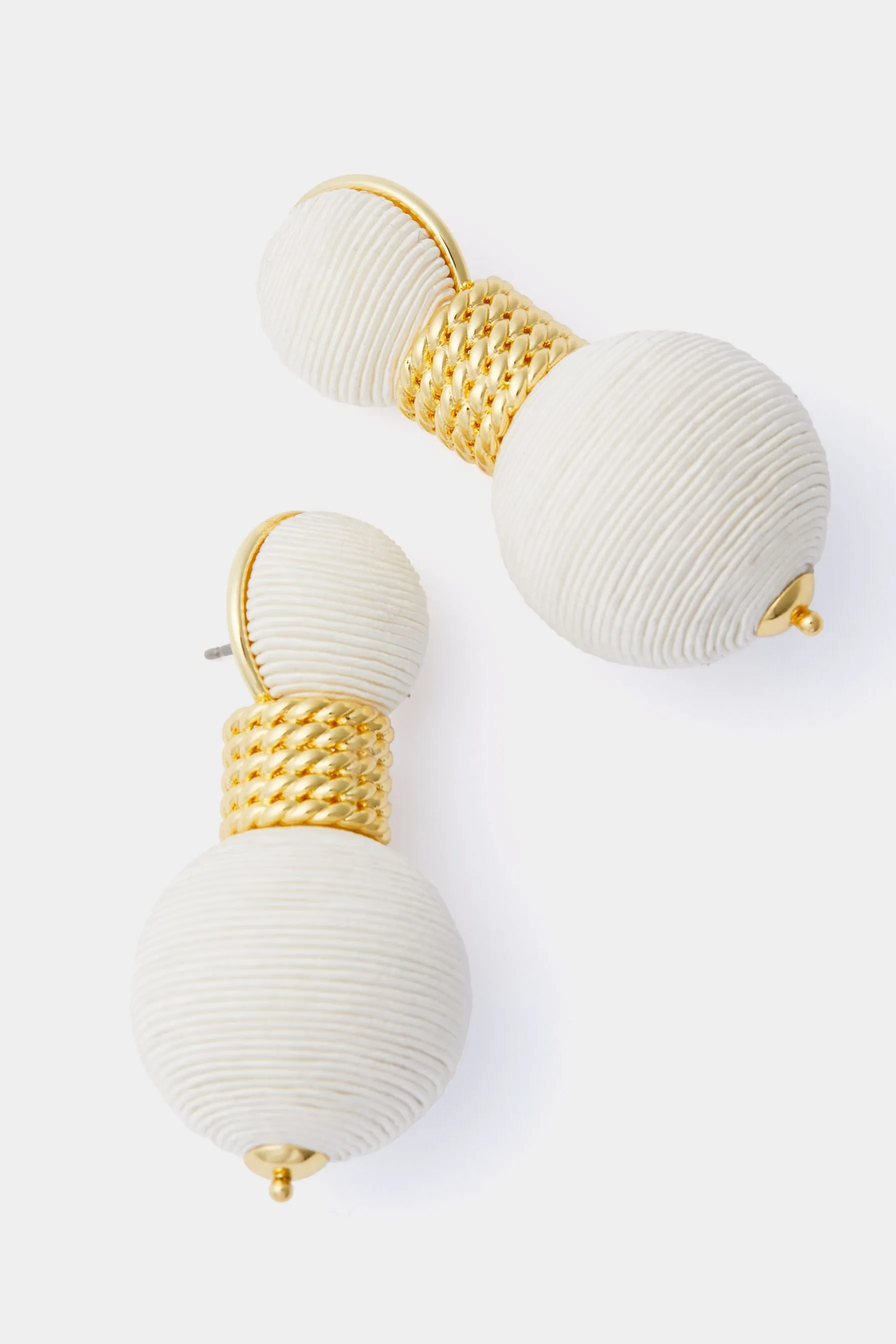 Cream Silk Geneva Earrings