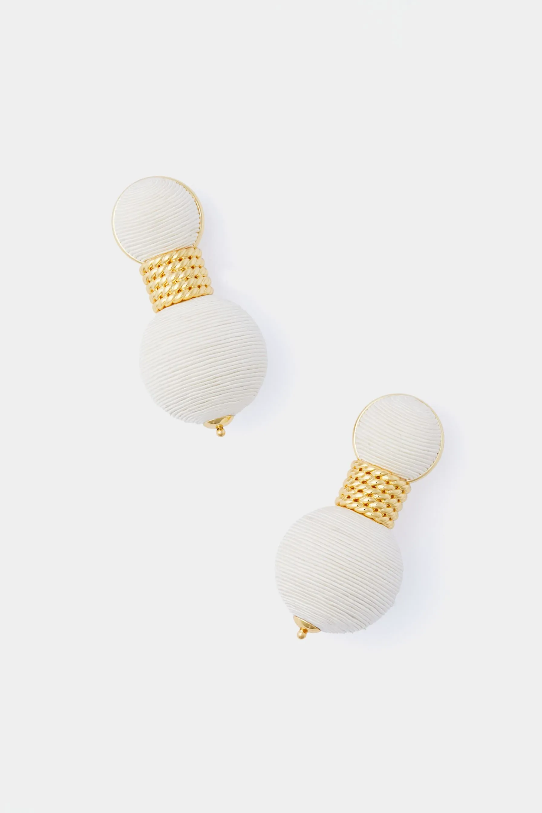 Cream Silk Geneva Earrings