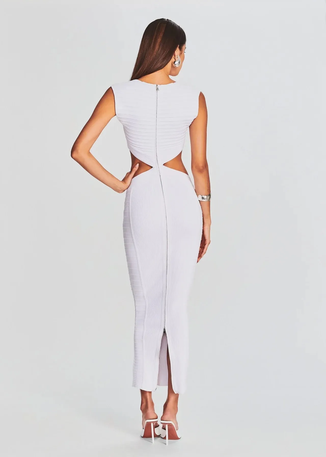 Cut Out White Chic Dress