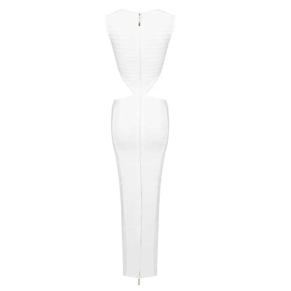 Cut Out White Chic Dress