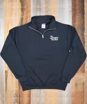 Dave’s New York Men's Vintage Logo Half-Zip Sweatshirt - Black