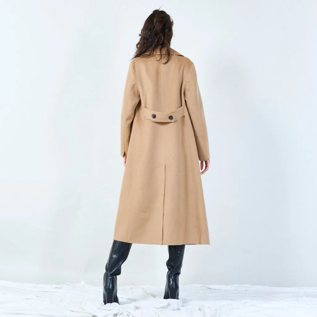 Double-breasted long coat wholesale