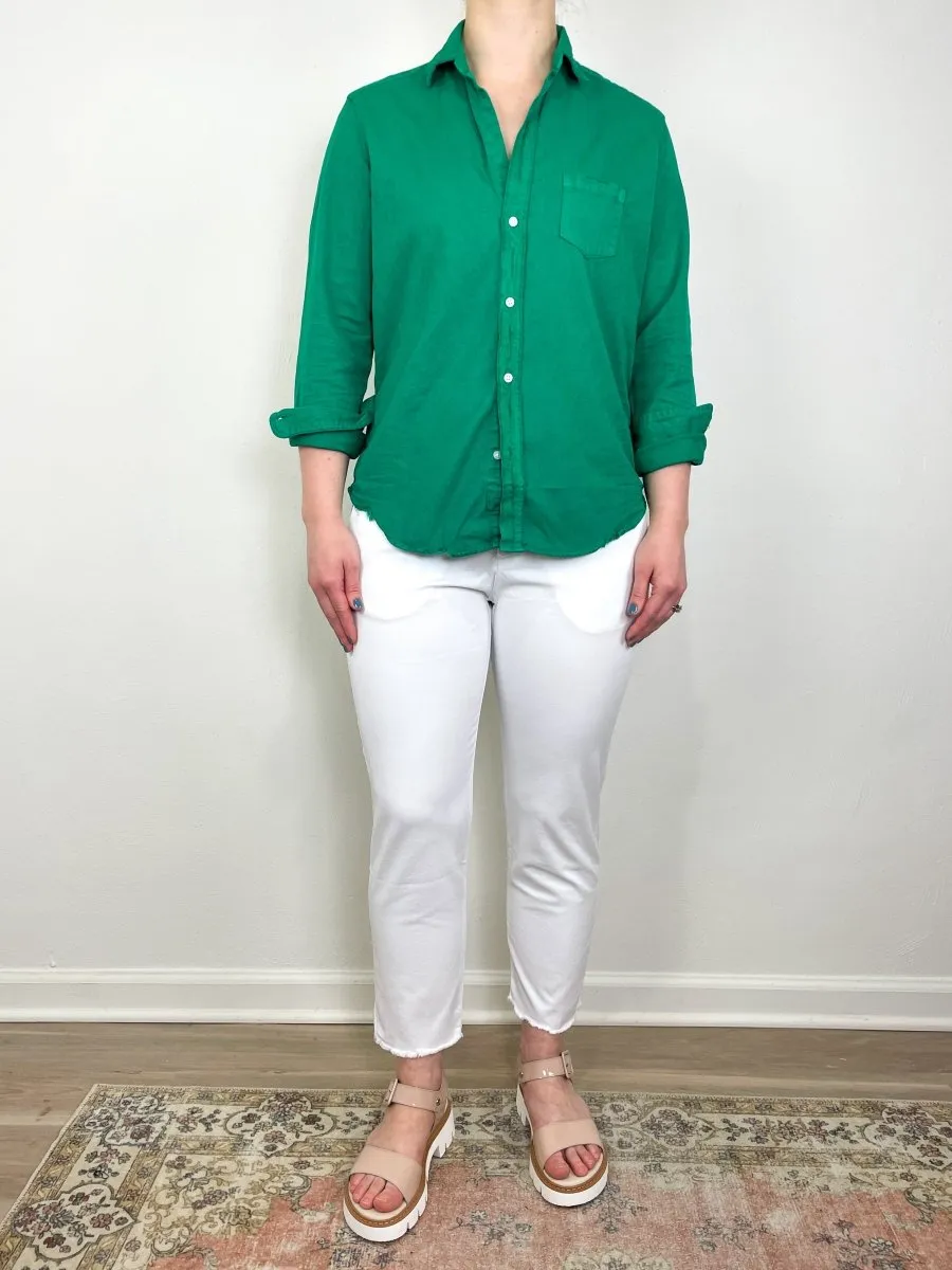 Eileen Relaxed Button Up Shirt in Clover