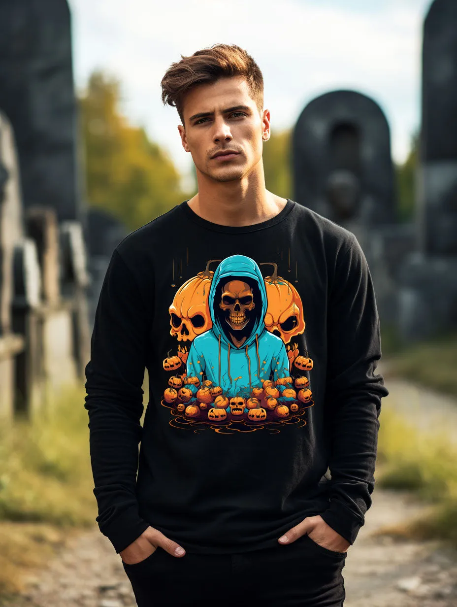 Embrace the Eerie with Halloween Skeleton Man Sweatshirts 001