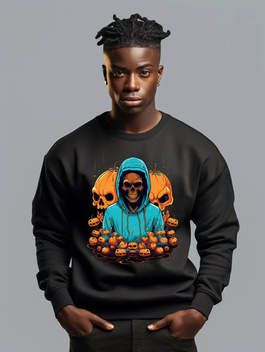 Embrace the Eerie with Halloween Skeleton Man Sweatshirts 001