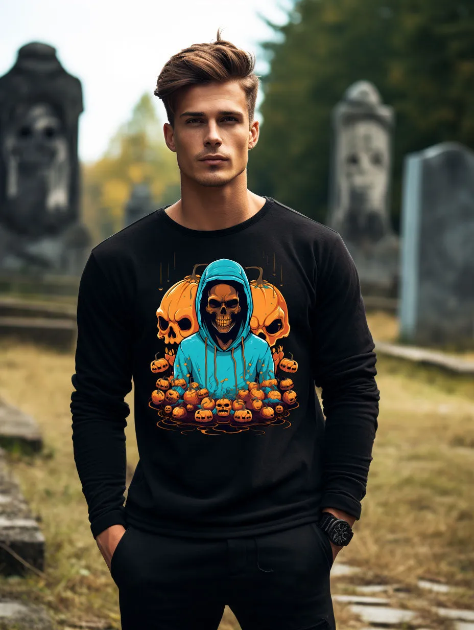 Embrace the Eerie with Halloween Skeleton Man Sweatshirts 001