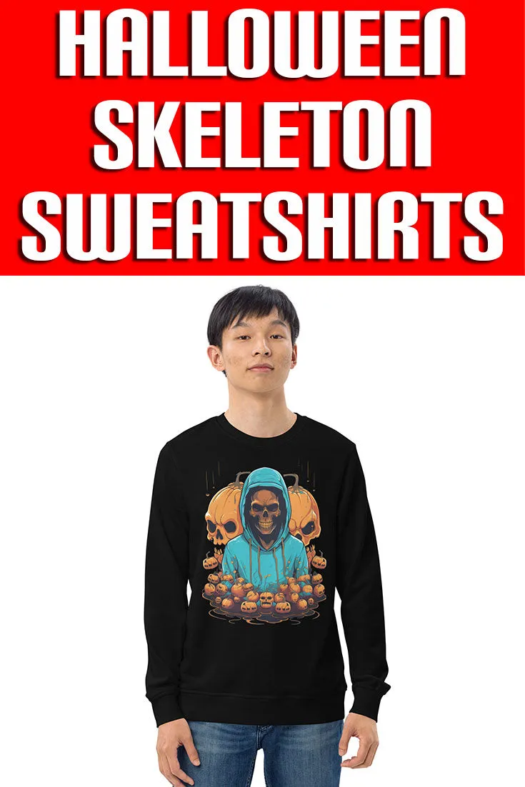 Embrace the Eerie with Halloween Skeleton Man Sweatshirts 001