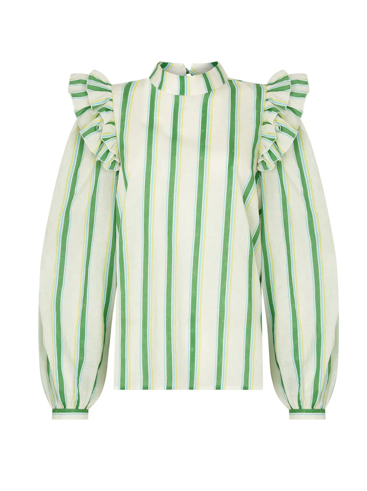 Fleur Green Stripe Top