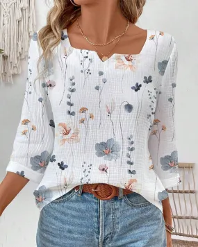 Fresh floral print top