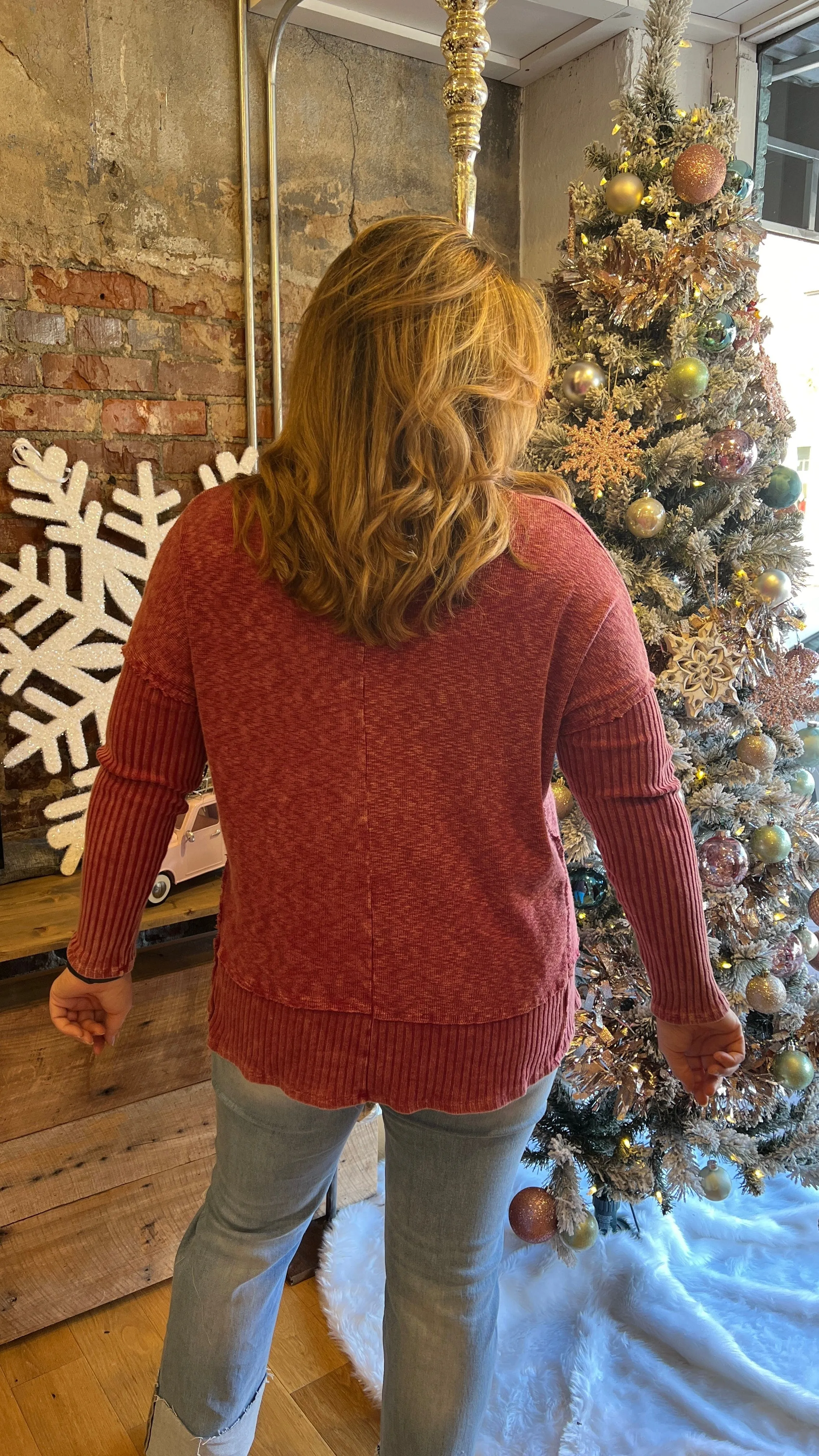 Grab a Glass of Wine Ribbed Sweater