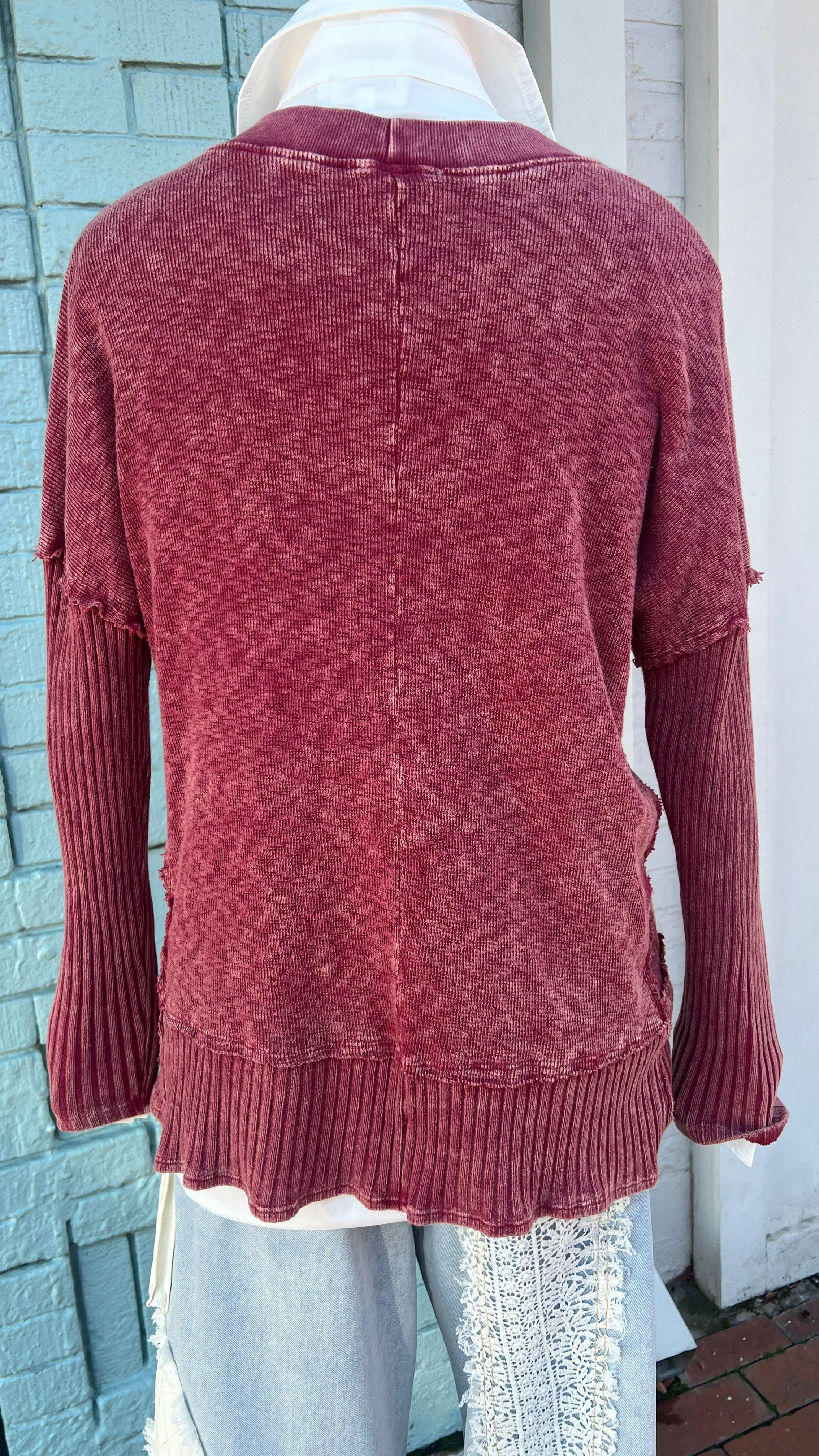 Grab a Glass of Wine Ribbed Sweater