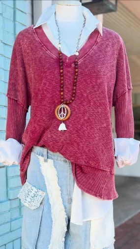 Grab a Glass of Wine Ribbed Sweater