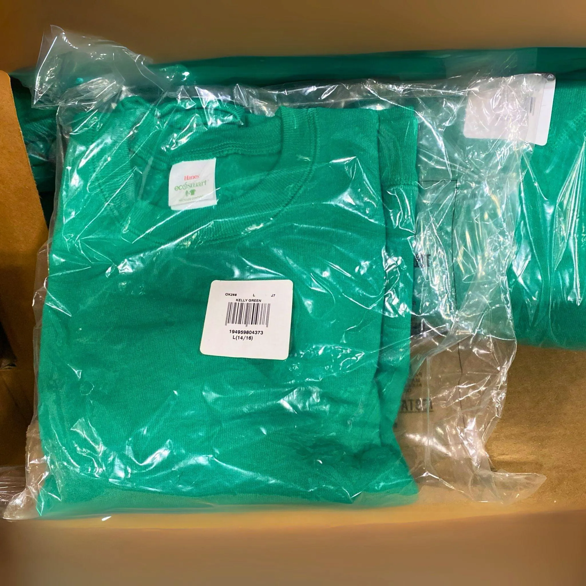 Hanes Kelly Green Sweatshirt Different Sizes (48 Pcs Lot)