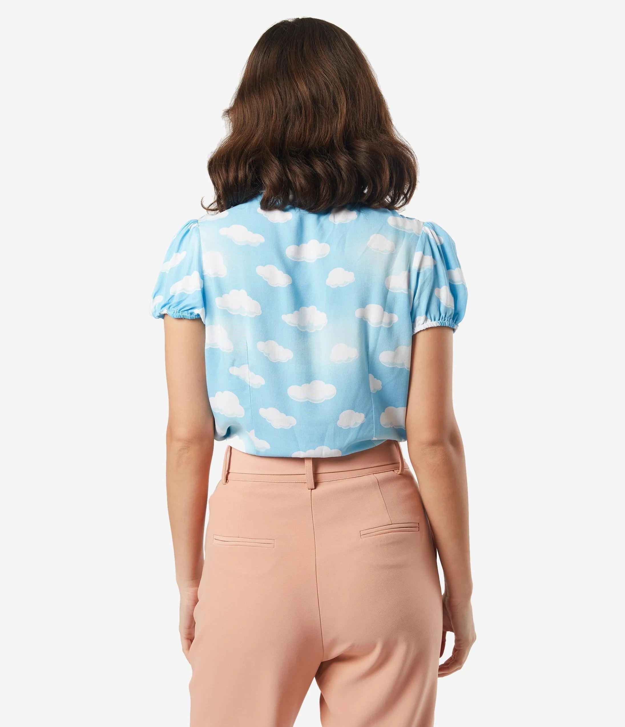 Hell Bunny 1950s Cloudy Sky Daydream Blouse