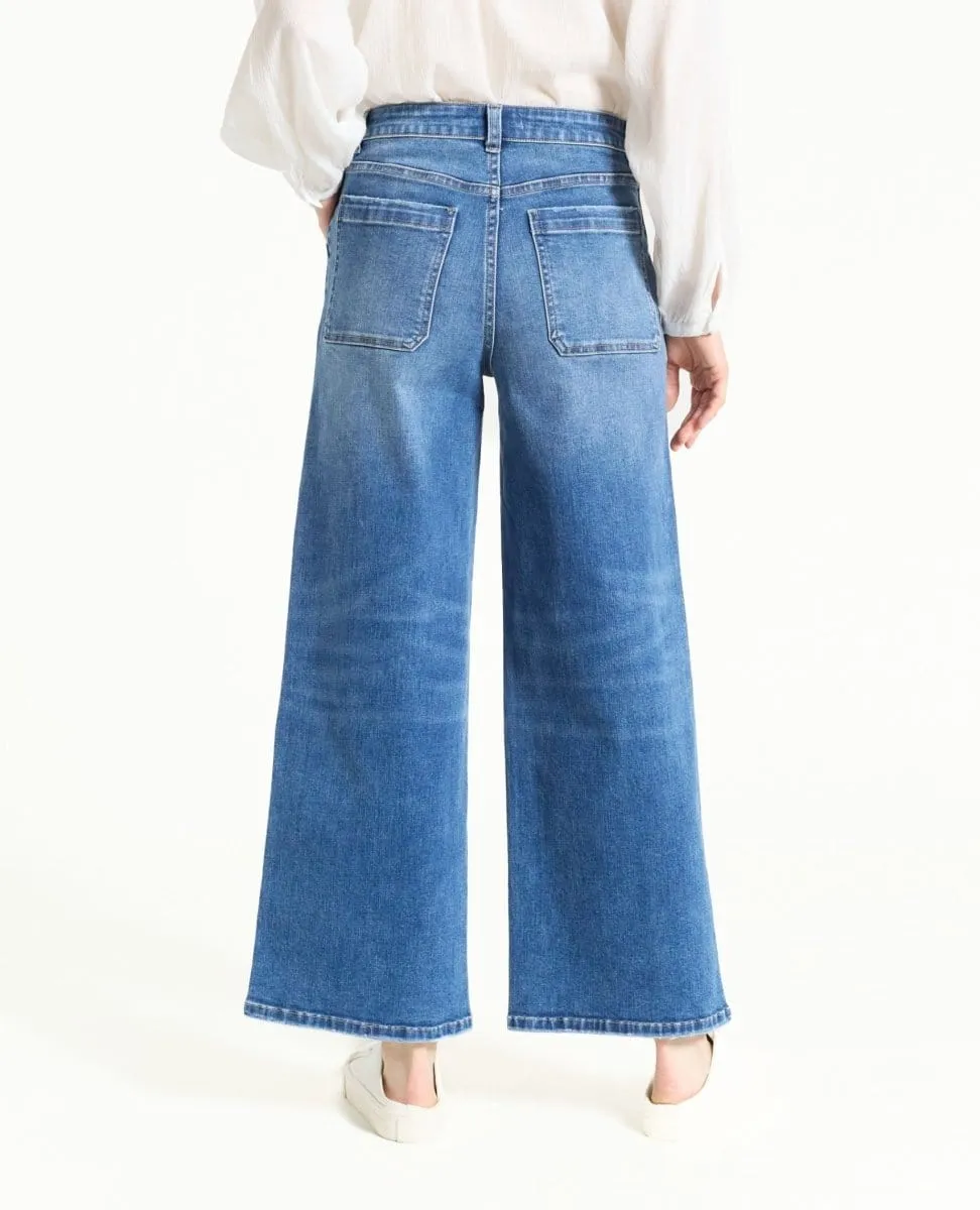 High Rise Wide Leg Dion Blue