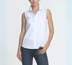 Hinson Wu - Sleeveless Button-Down Blouse in White