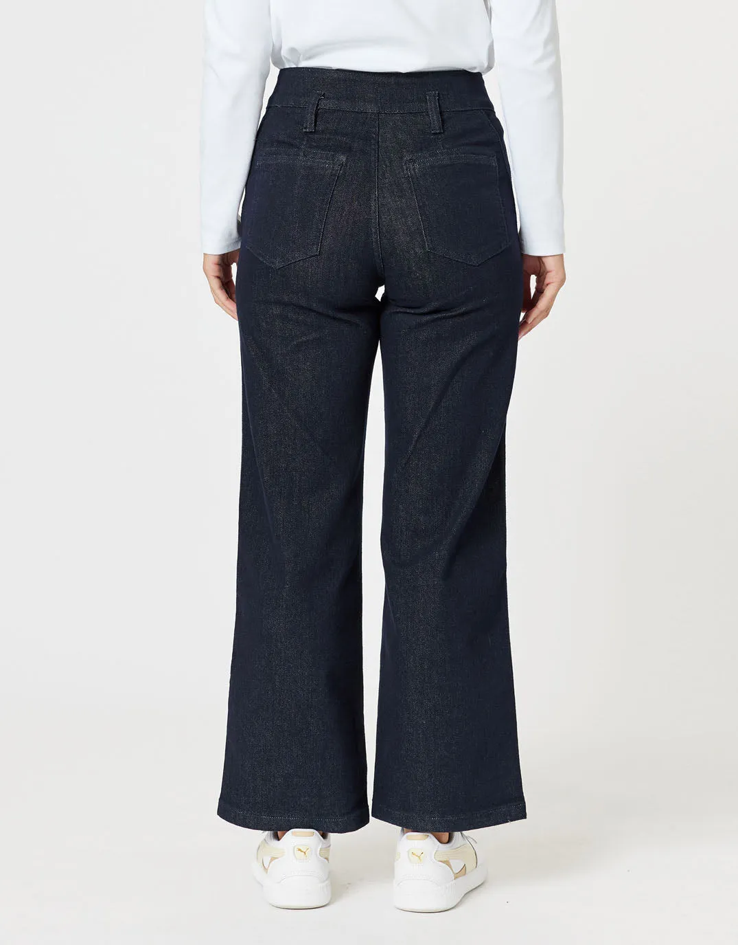 Hudson Wide Leg Jeans - Dark Denim