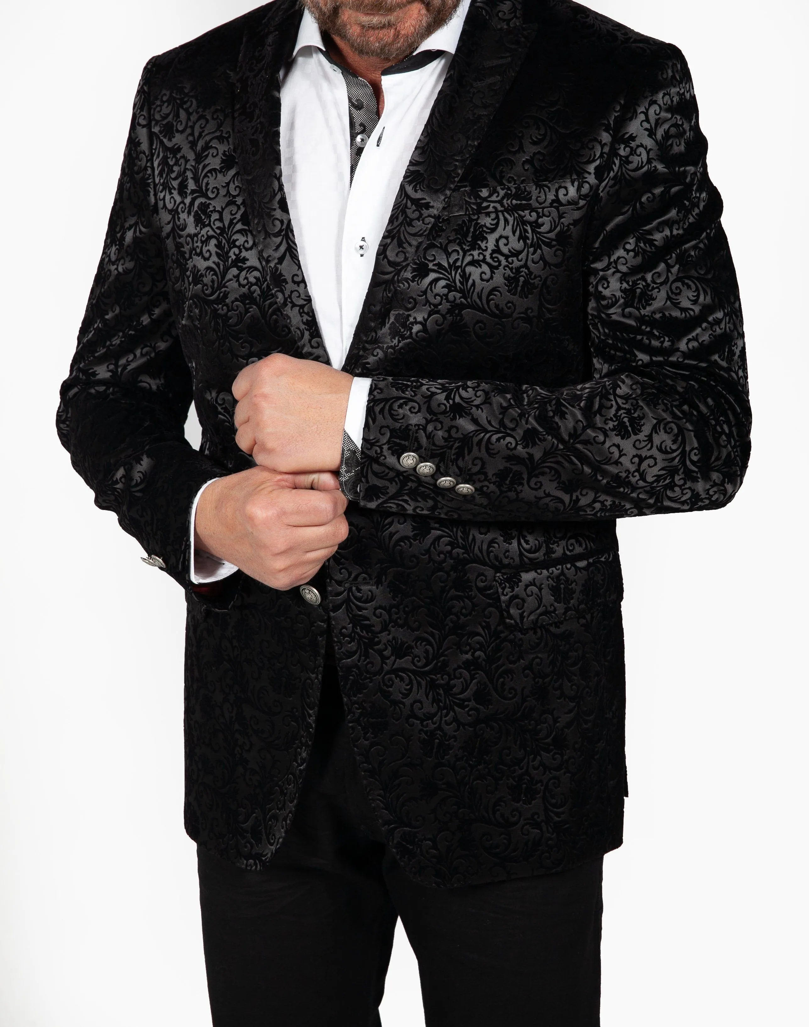 Luxury Paisley Black Jacket