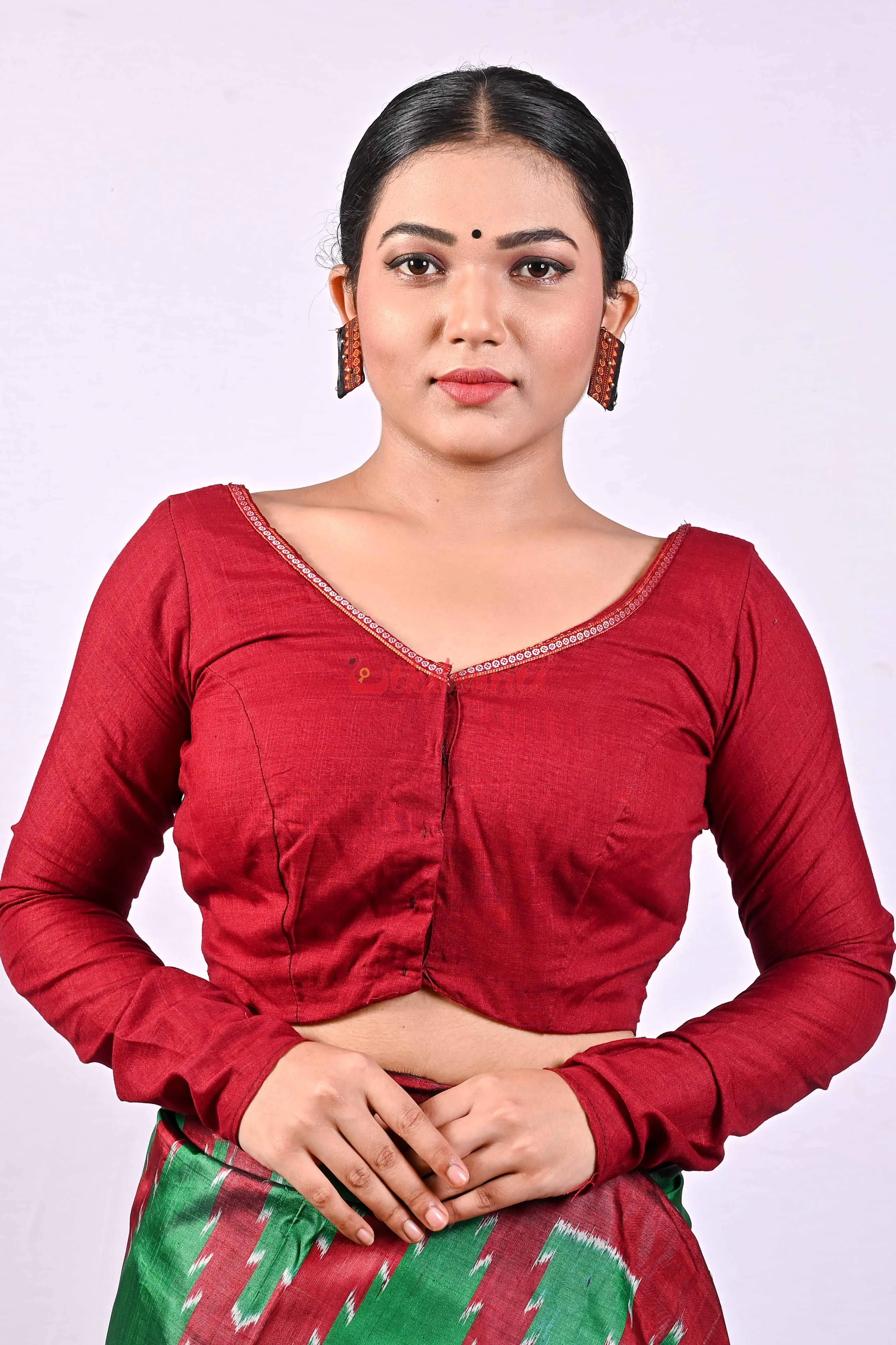 Maroon Full Hand (Blouse)