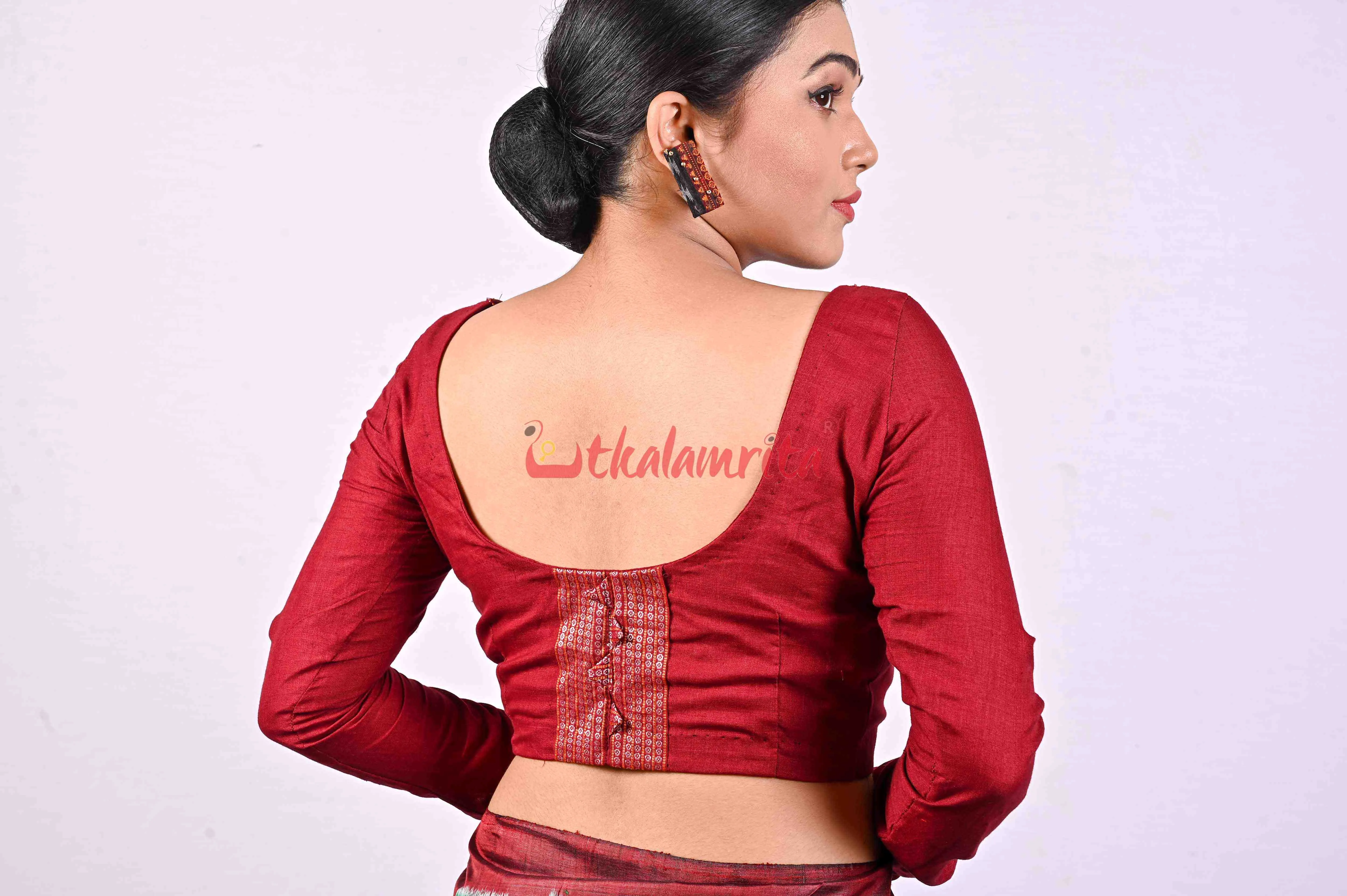 Maroon Full Hand (Blouse)