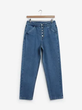 Nuon Blue High-Waist Mom Jeans