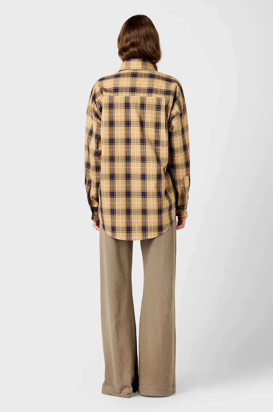 PLAID SUNDAY SHIRT IN CAMEL