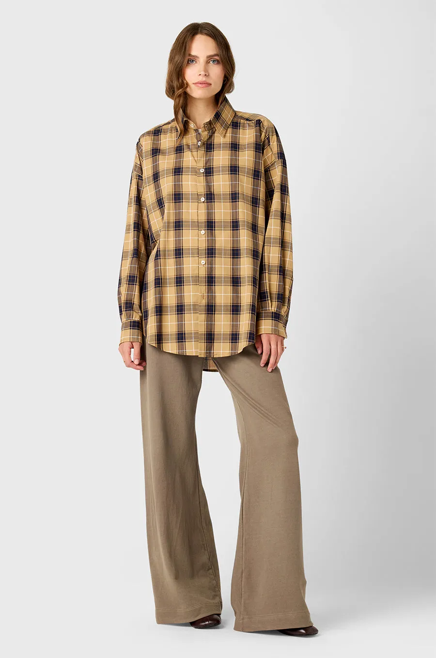 PLAID SUNDAY SHIRT IN CAMEL