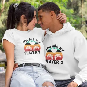 Player 1 and 2 Matching Outfits, Gaming Lovers Set, Geeky Couples Gift, Valentine's Day Matching Set