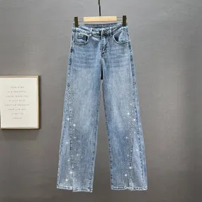 Rhinestones Oversize Y2k Jeans