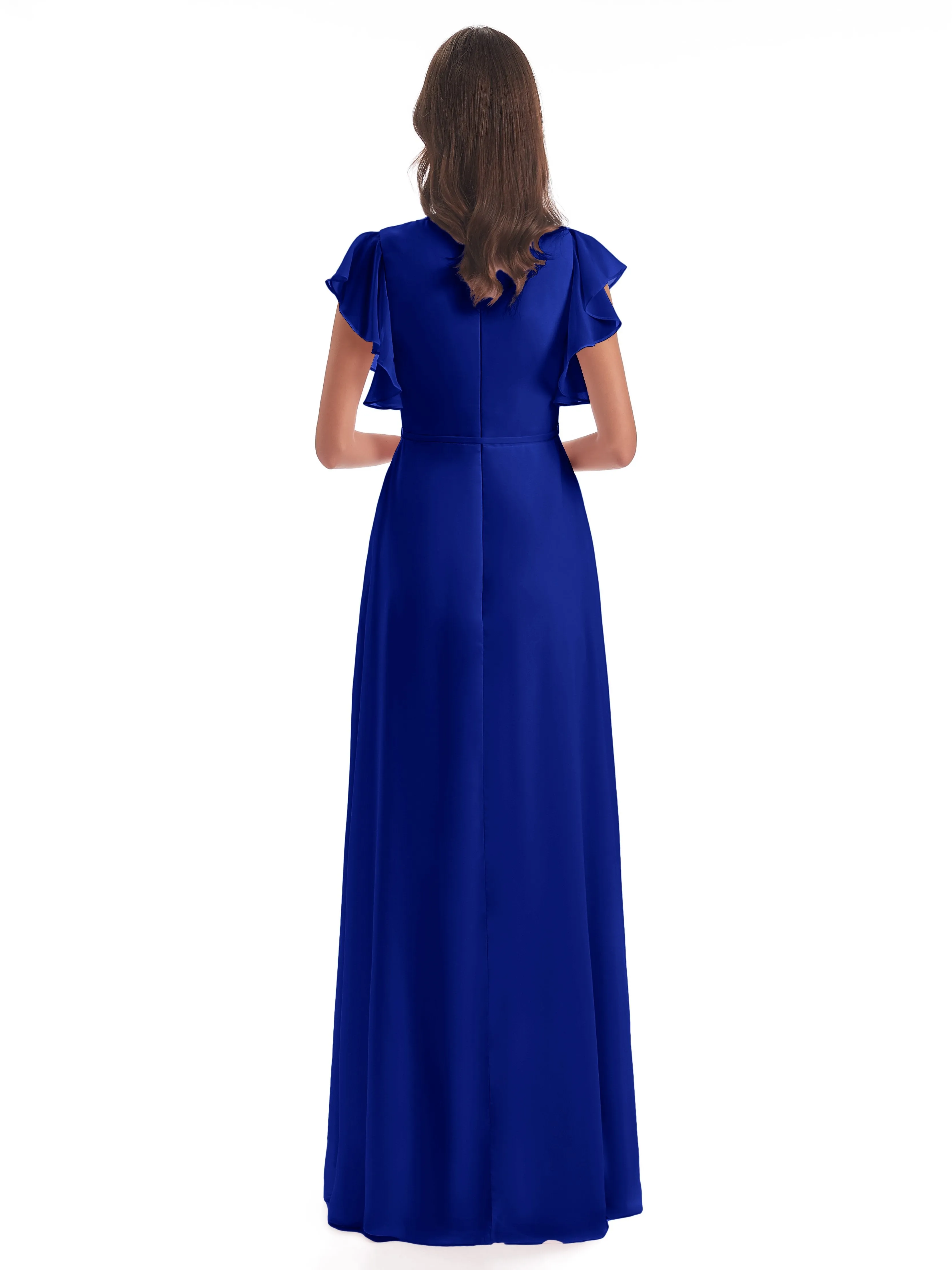 Royal Blue Bridesmaid Dresses Asos Hope Charming V Neck Long Chiffon Bridesmaid Dresses