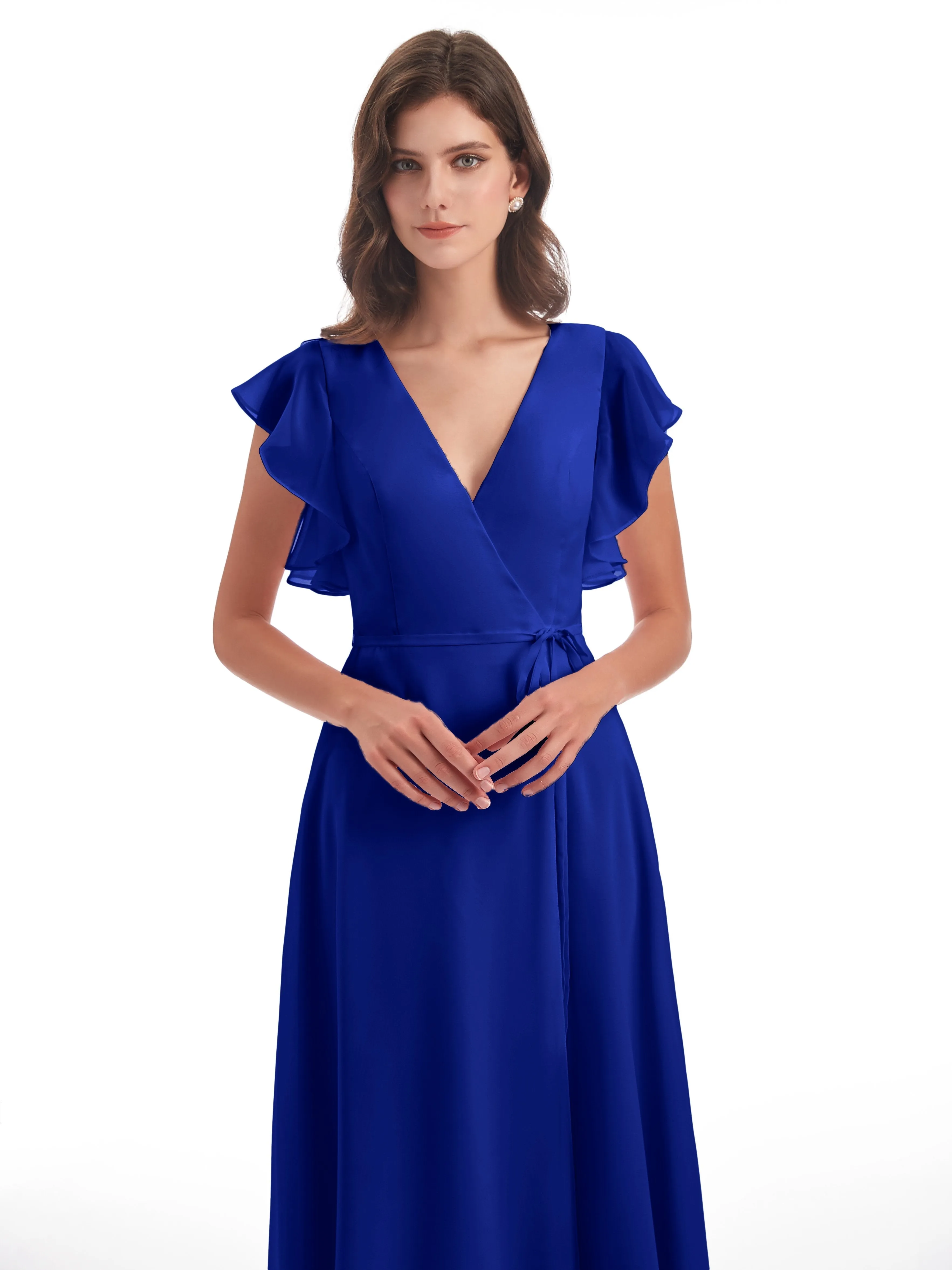 Royal Blue Bridesmaid Dresses Asos Hope Charming V Neck Long Chiffon Bridesmaid Dresses