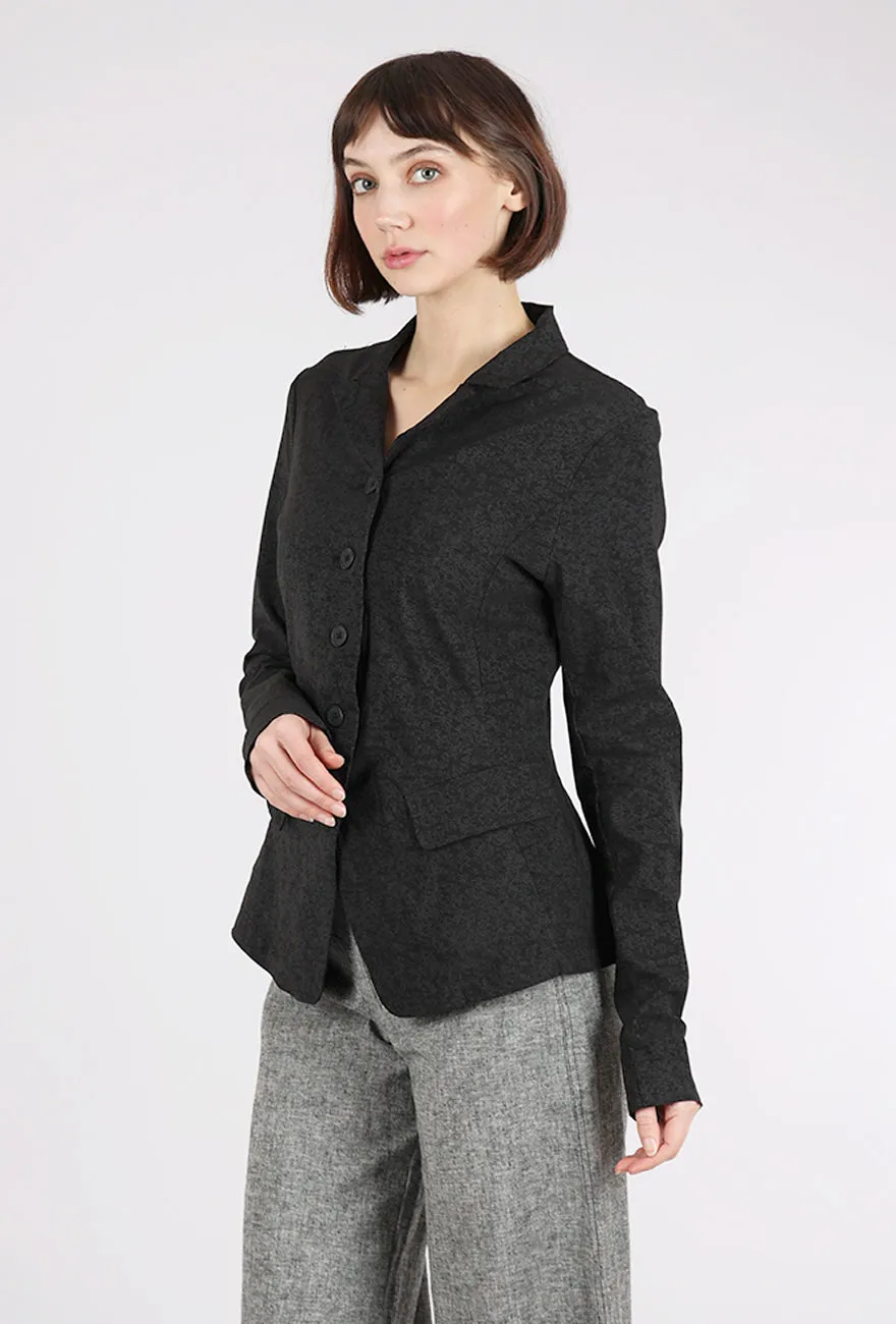 Signature Stretch Classic Blazer, Black Print