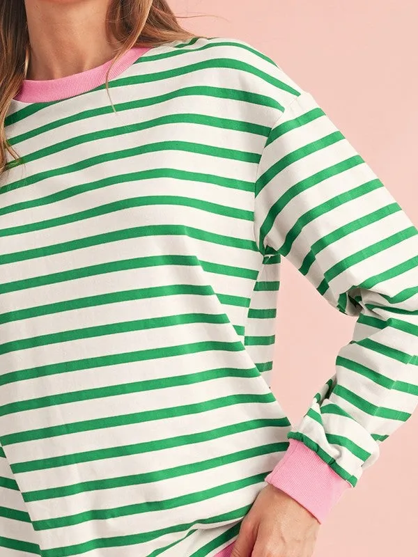 Striped Crewneck Pullover