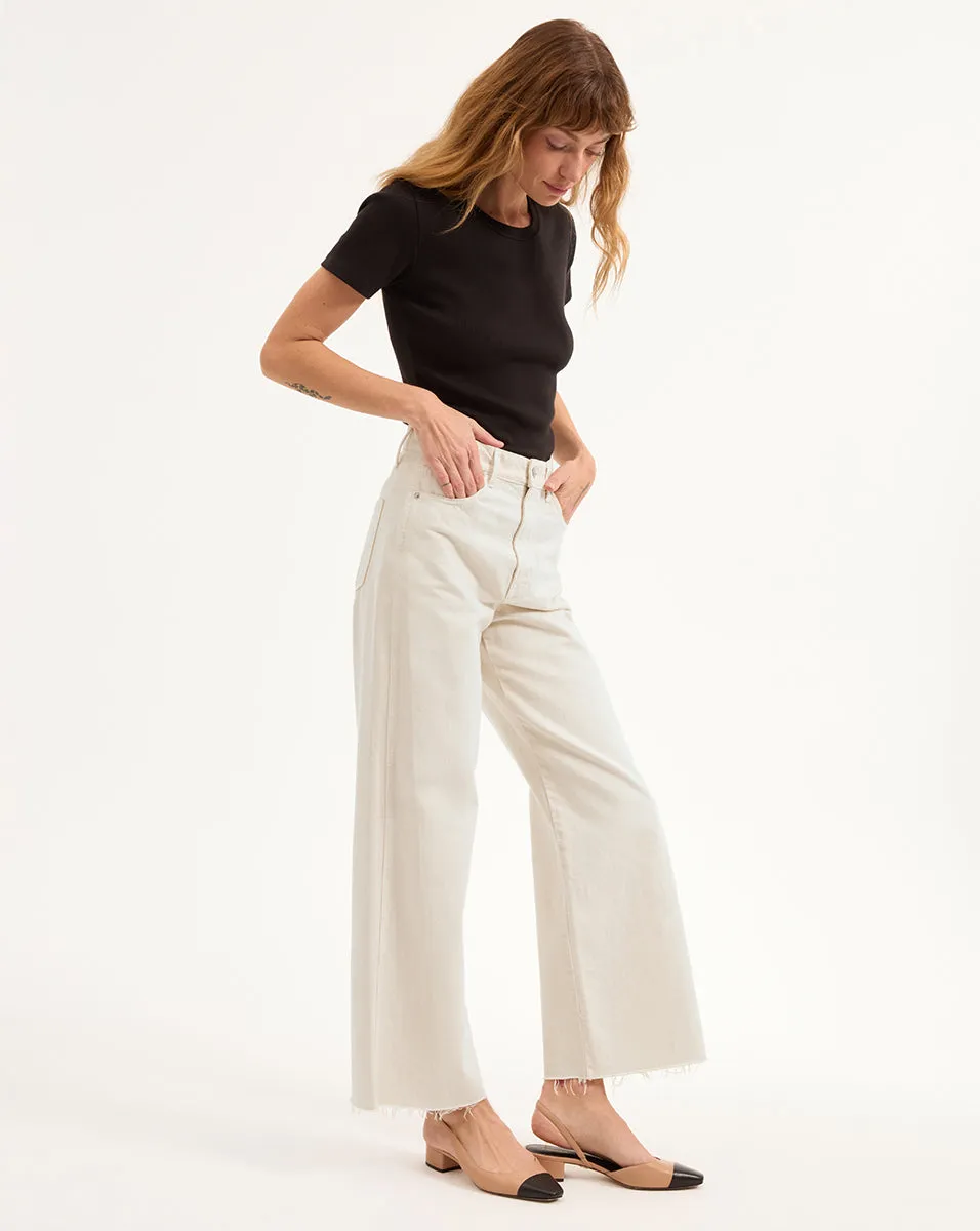 Taylor Cropped Wide-Leg Jean