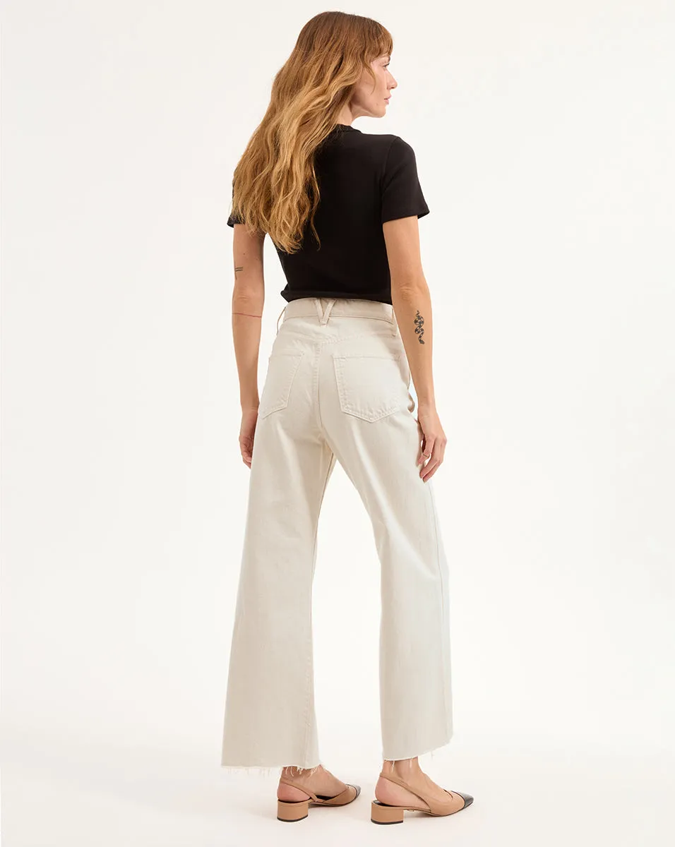 Taylor Cropped Wide-Leg Jean