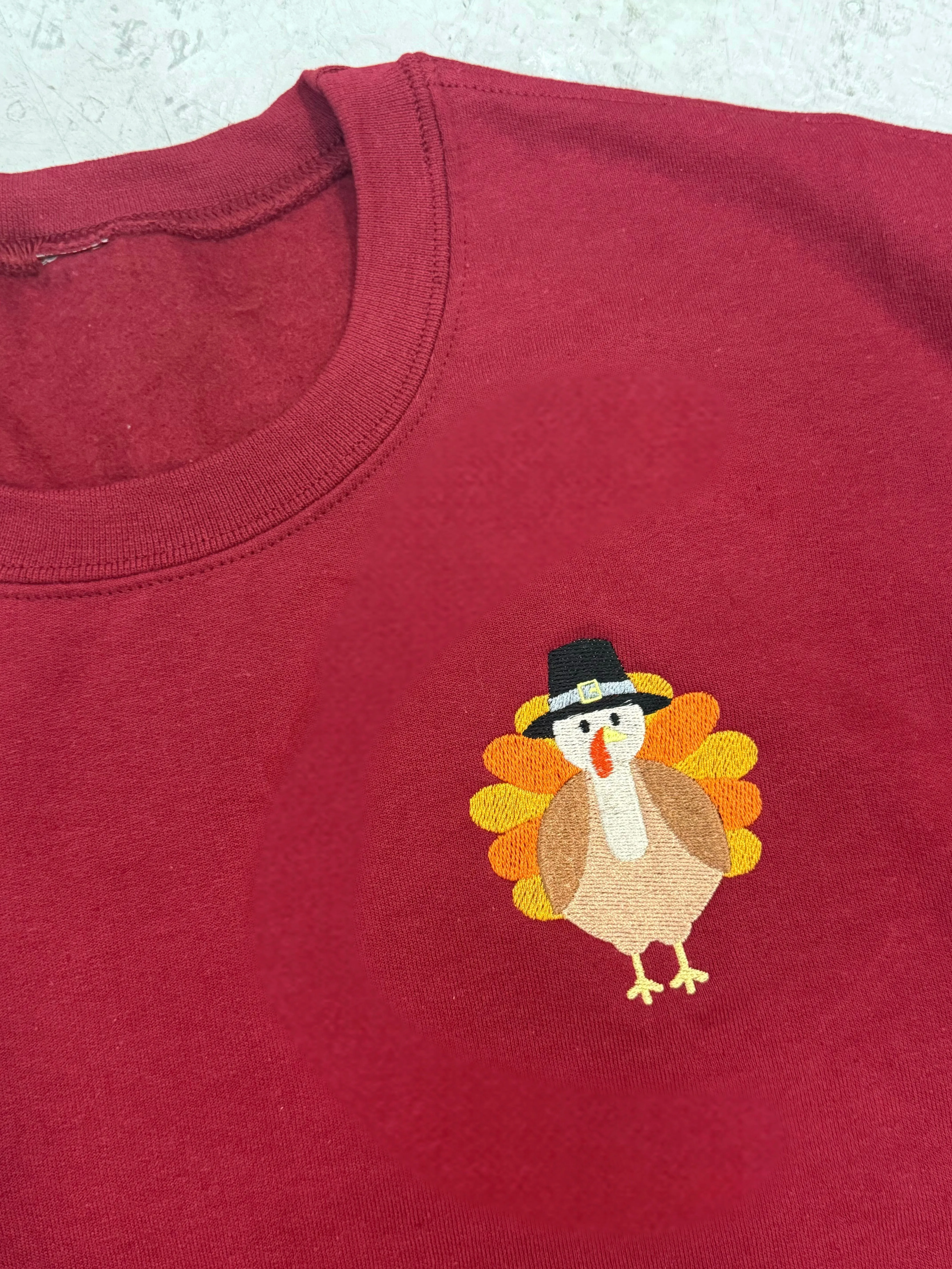 Tom The Turkey Embroidered Sweatshirt